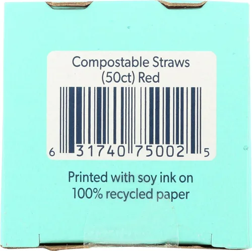 Vista 6 de Preserve Pajitas compostables y flexibles, suministros de cocina, rojo
