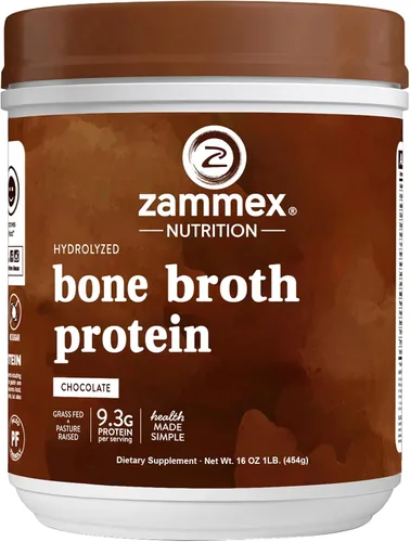 Vista 7 de Zammex Péptidos de colágeno múltiple+caldo de huesos de chocolate