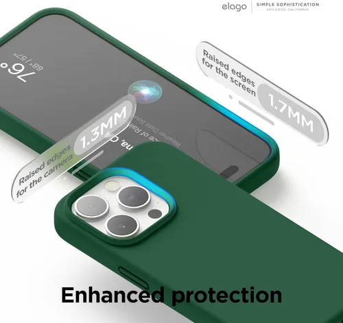 Vista 5 de elago Compatible con Funda para iPhone 15 Pro, funda de silicona líquida, funda protectora de cuerpo completo, a prueba de golpes, funda delgada