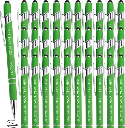 Vista 44 de Bolígrafos personalizados con lápiz óptico y grabado gratis, bolígrafos personalizados para negocios, graduación, aniversarios (hasta 500 unidades)