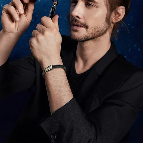 Vista 13 de Pulseras de cuero personalizadas para hombre con 1-6 nombres, pulsera trenzada personalizada con cuentas para papá, marido, día del padre, San