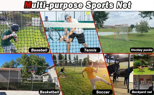 Vista 7 de Baseball Softball Backstop Nets, Heavy Duty Sports Netting