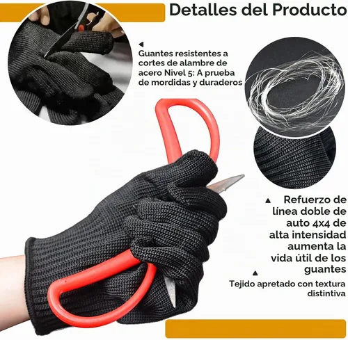 Vista 3 de QBLEEV 1 Pair Bird Handling Anti-Bite Gloves, Small Animal Bite Proof Gloves for Training