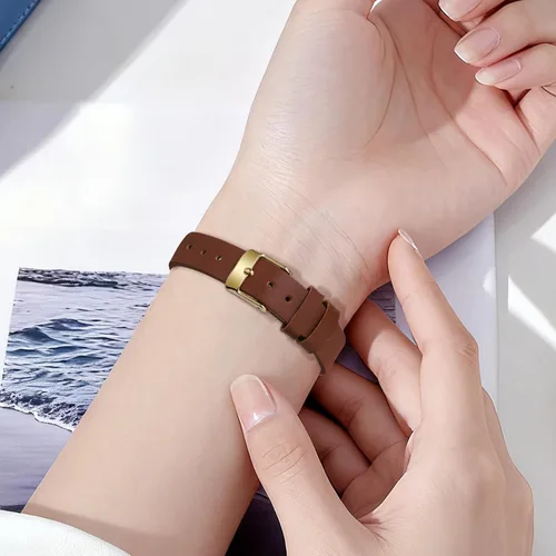 Vista 6 de NN BEN NEVIS Relojes para mujer elegante clásico pequeño reloj de cuero dorado Easy Reader Relojes de pulsera para mujer