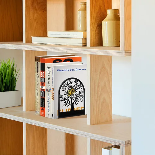 Vista 7 de Umikk Sujetalibros, Sujetalibros de Metal, Sujetalibros del Árbol de la Vida para Estantes, Sujetalibros Decorativos para el Hogar para Libros