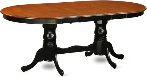Vista 3 de East West Furniture PLKE5-BCH-LC - Juego de muebles de comedor de 5 piezas, incluye una mesa de cocina ovalada con hoja de mariposa y 4 sillas