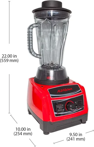 Vista 11 de ALDKitchen Licuadora comercial de encimera 67 oz (2L) Batidos, cócteles, etc. Licuadora portátil 110 V (A-BL767A)