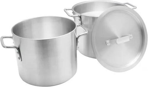 Vista 3 de TrueCraftware - Olla doble de aluminio de 8 cuartos de galón con tapa – Olla de fusión de vapor de calibre pesado doble para fondue de chocolate