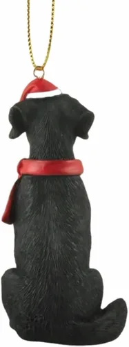 Vista 5 de Figurino de Adorno Colgante de Árbol de Navidad de Labrador Negro - Adorno de Labrador Negro, Adornos de Perro para Vacaciones, Relleno de Calcetas