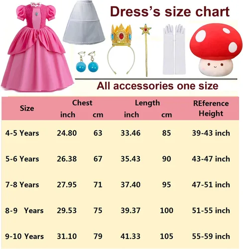 Vista 7 de Vestidos de princesa para niñas, disfraz de princesa, cosplay, fiesta de Halloween, accesorios de vestir, corona