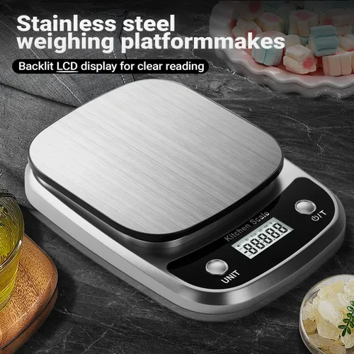 Vista 5 de GRAM PRES Báscula de cocina para alimentos, peso digital, gramos y onzas,Báscula digital profesional de alimentos de cocina de 22.0 lbs/0.04 oz