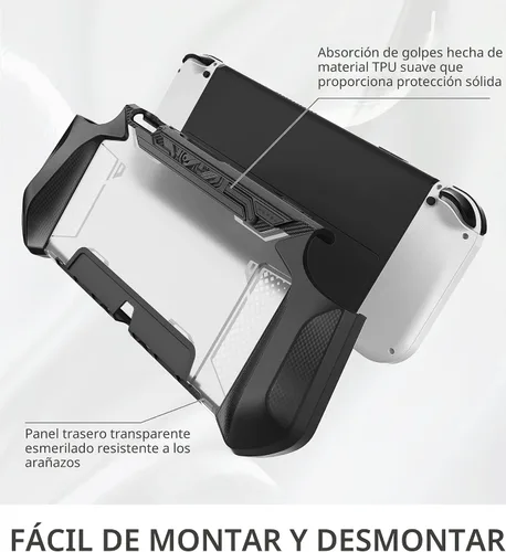 Vista 4 de Mumba Funda acoplable para Nintendo Switch OLED 2021, Blade Series TPU Grip Funda protectora Accesorios compatibles con controlador Joy-Con de 7