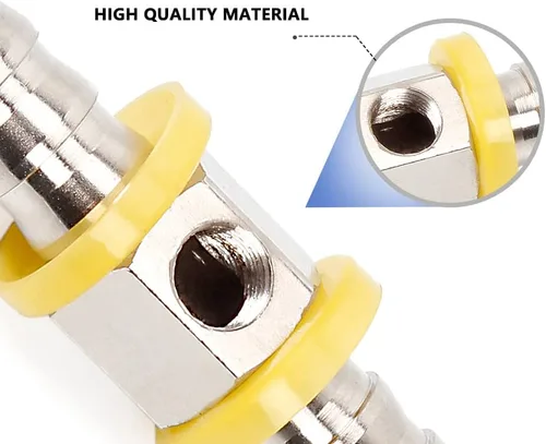Vista 4 de BARTOO 1/2 "línea de combustible presión de combustible con púas bloqueo T adaptador incluye abrazaderas