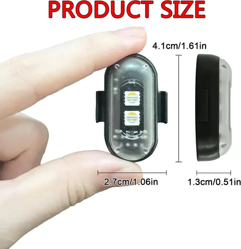 Vista 2 de Luces estroboscópicas inalámbricas con control remoto, motocicleta, coche, LED, 8 colores, anticolisión, carga USB, impermeables, luces