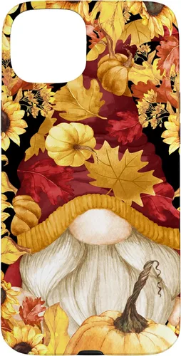 Vista 9 de iPhone 16 Lindos accesorios de otoño otoño con calabaza girasol gnomo caso