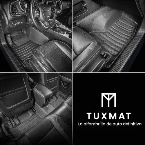 Vista 2 de TuxMat - Para los modelos Dodge Challenger AWD 2017-2023 - Alfombrillas personalizadas para automóvil - Cobertura máxima, todo tipo de clima