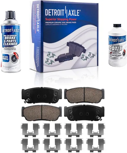 Vista 127 de Detroit Axle - Pastillas de freno traseras para Toyota Prius 2012-2015 Prius Plug-In 2017-2018 Corolla iM 2016 Sion iM 2011-2017 Lexus CT200h