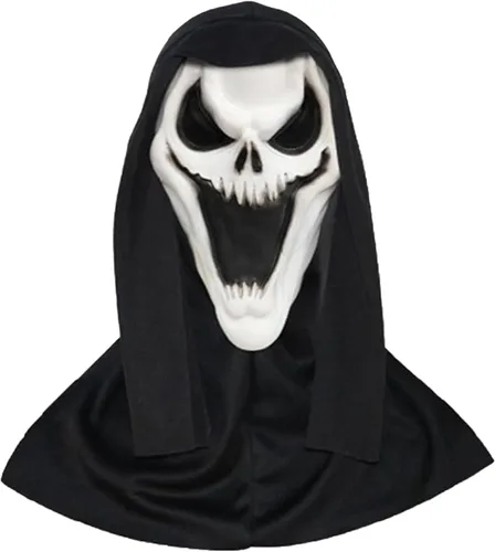 Vista 9 de ranrann Máscara de grito para adultos, máscara de fantasma, coleccionable Tipo C