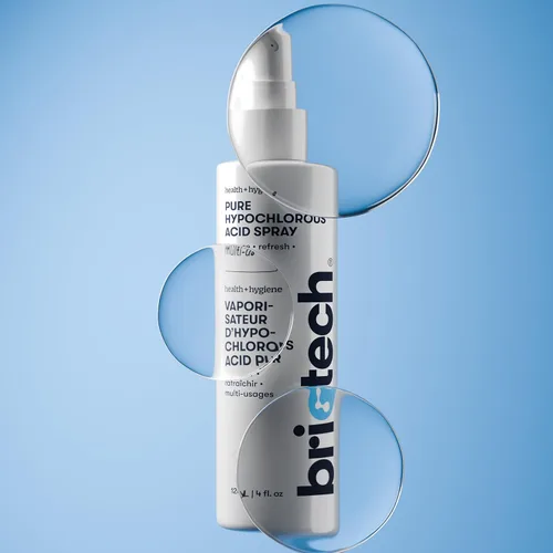 Vista 4 de BRIOTECH Aerosol de ácido hipocloroso puro y limpiador, solución tópica HOCl premium original, limpiador multiusos, aprobado para familias y apto