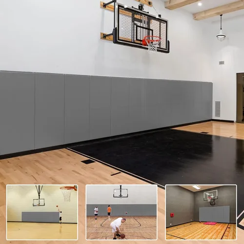 Vista 15 de Almohadilla de pared de espuma de protección de espuma de 2 pulgadas/4 pulgadas de grosor, protectores de cancha de baloncesto para gimnasio
