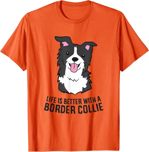 Vista 56 de Camiseta Border Collie Owner Life Is Better With a Border Collie Dog, Blanco, S
