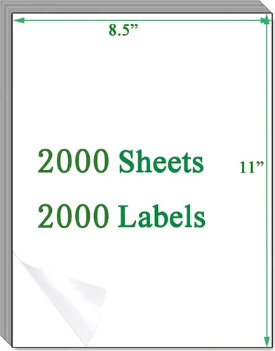 Vista 22 de 2" x 4" Shipping Labels, Printable White Sticker Labels for Laser/Inkjet Printer Mailing Labels 8.5"*11" US Letter-White, 10 per Sheet Total 1000