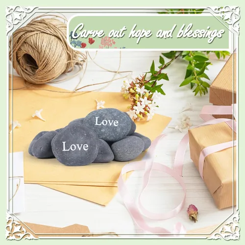 Vista 5 de 11 LB Piedras de Río, Guijarros Naturales 100% Seleccionadas a Mano, Piedras Decorativas Premium, Ideales para Paisajismo de Jardín, Decoración