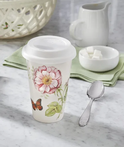 Vista 5 de Lenox 837583 Butterfly Meadow - Taza térmica de viaje, multicolor, 1 unidad (paquete de 1)