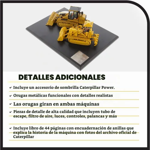 Vista 5 de Diecast Masters Camión para gatos Caterpillar 977D y 963K 1:50, serie Evolution Camiones coleccionables de construcción a escala Camión