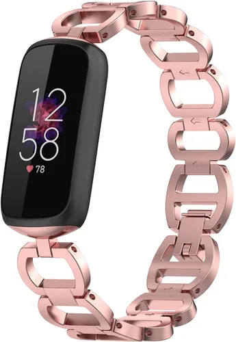 Vista 6 de Compatible con Fitbit Luxe Band ajustable de acero inoxidable Parker Link pulseras de repuesto elegantes correas elegantes para accesorios de lujo