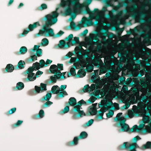 Vista 31 de 5000 cuentas de diamantes de imitación de cristal de diamante ultra mini de 0.044 pulgadas con parte trasera plana, cristales iridiscentes, brillo