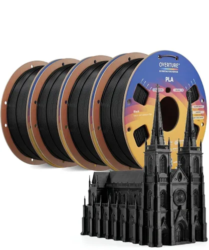 Vista 42 de OVERTURE Paquete de 10 filamentos PLA de 0.069 lbs (0.069 in), filamento de impresora 3D de herido ordenado, paquete de 10 bobinas de 2.2 libras