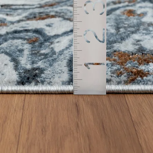 Vista 5 de LUXE WEAVERS - Alfombra abstracta de efecto mármol azul 2x3