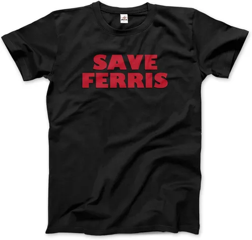 Vista 3 de Save Ferris Camiseta (Adultos, Niños, Manga Corta y Larga) Negro