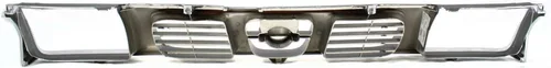 Vista 4 de Garage-Pro Conjunto de Parrilla Frontal para Nissan Frontier 1998-2000, Cáscara Cromada, Inserción Negra, Accesorios Nissan Frontier, NI1200183