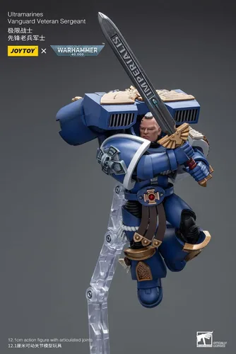 Vista 4 de Warhammer 40K: Ultramarines Vanguard Veteran Sergeant Figura de acción a escala 1:18
