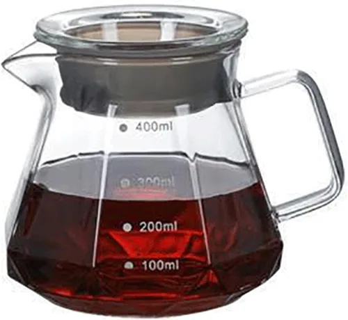 Vista 9 de Servidor de Café de Vidrio para Cafetera de Goteo, Jarra de Café de Vidrio Estándar, Cafetera con Tapa, Transparente, 01 360ml (12oz)