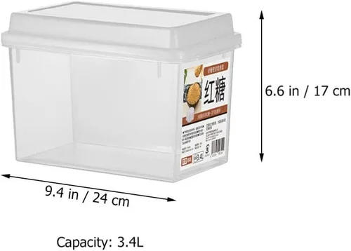 Vista 7 de Yardwe Contenedor hermético para almacenamiento de azúcar para almacenamiento de despensa de cereales de harina