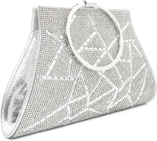 Vista 9 de Carteras Clutch de Cristal para Novia y Dama de Honor, Elegante Bolso de Muñeca de Noche para Mujeres Crystal, Bride and Bridesmaid, Elegant