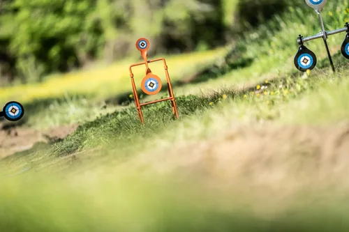 Vista 9 de Do All Outdoors Double Blast Spinner - Objetivo de disparo con objetivos giratorios de 3 y 4.5 pulgadas, clasificado para plomo de nariz suave