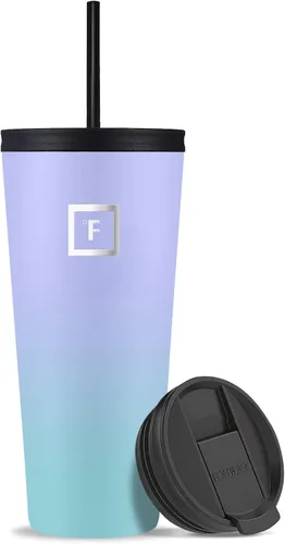 Vista 13 de IRON °FLASK Taza clásica - Botella de agua de acero inoxidable aislada al vacío, de doble pared, taza para beber, taza de viaje aislada