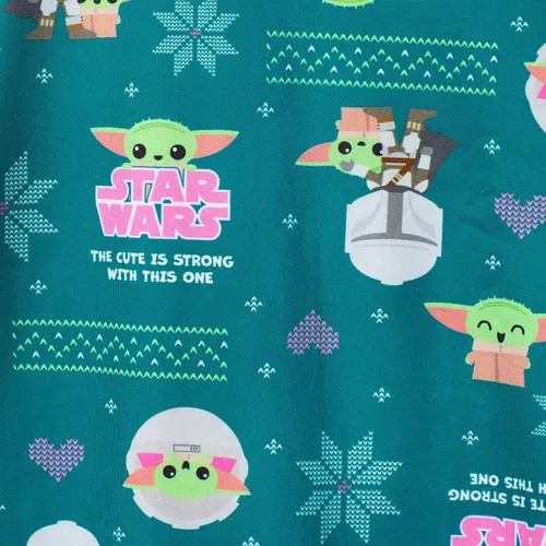 Vista 6 de STAR WARS Baby Yoda - Conjunto de ropa interior térmica para niñas, 2 piezas, camisa de capa base y leggings largos John para niñas