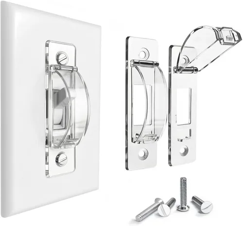 Vista 8 de Cubierta para Interruptor de Luz, ILIVABLE Protector de Interruptor de Luz a Prueba de Niños Protege tus Luces de ser Encendidas o Apagadas