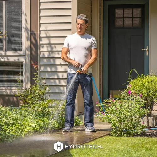 Vista 9 de HydroTech Manguera de jardín expandible de 25 pies - Serie Pro, flujo máximo 2x, flexibilidad sin dobleces de 3/4", manguera ligera para césped