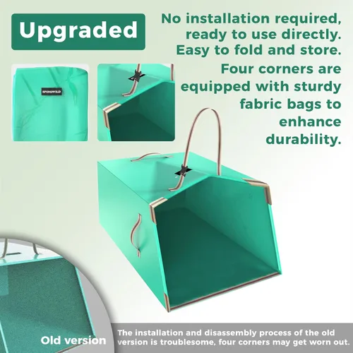Vista 9 de Leaf Collector & Reusable Yard Waste Bag, 40 Gallon Dustpan-Type Collapsible, Portable, Adjustable Handle, Garden Lawn Clean Up, Leaf Collector