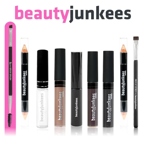 Vista 7 de Beauty Junkees Cepillo de cejas en ángulo con carrete, cepillo para cejas y peine con ángulo delgado firme para relleno, tinte, delineador