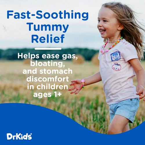 Vista 4 de Tummy Calm Dr. Kids Gotas de gas natural para niños a partir de 1 año, 5 onzas líquidas Simethicone-Free, Fast-Acting, Liquid Dietary Supplement