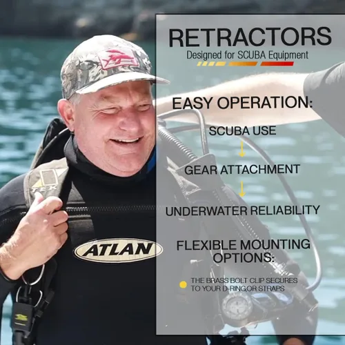 Vista 4 de Gear Keeper Buceo Cordón retráctil para consola de buceo y medidor