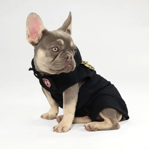 Vista 8 de Snoop Doggie Doggs Sudadera con capucha para mascotas de lujo, fuera de la cadena, pequeña
