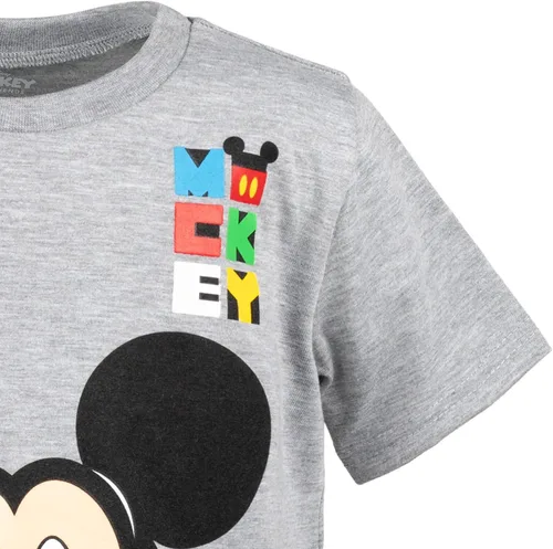 Vista 7 de Disney Mickey Mouse Pixar Toy Story Winnie The Pooh Pixar Cars Lion Guard - Paquete de 2 camisetas para niños pequeños, GrisBlanco